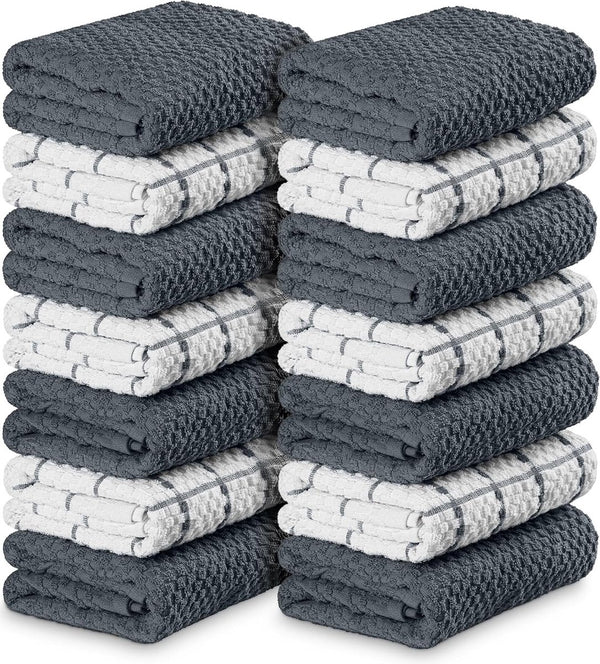 Theedoeken Keukenhanddoeken 38 x 64 cm Katoenen theedoek - Machinewasbaar, 12 stuks