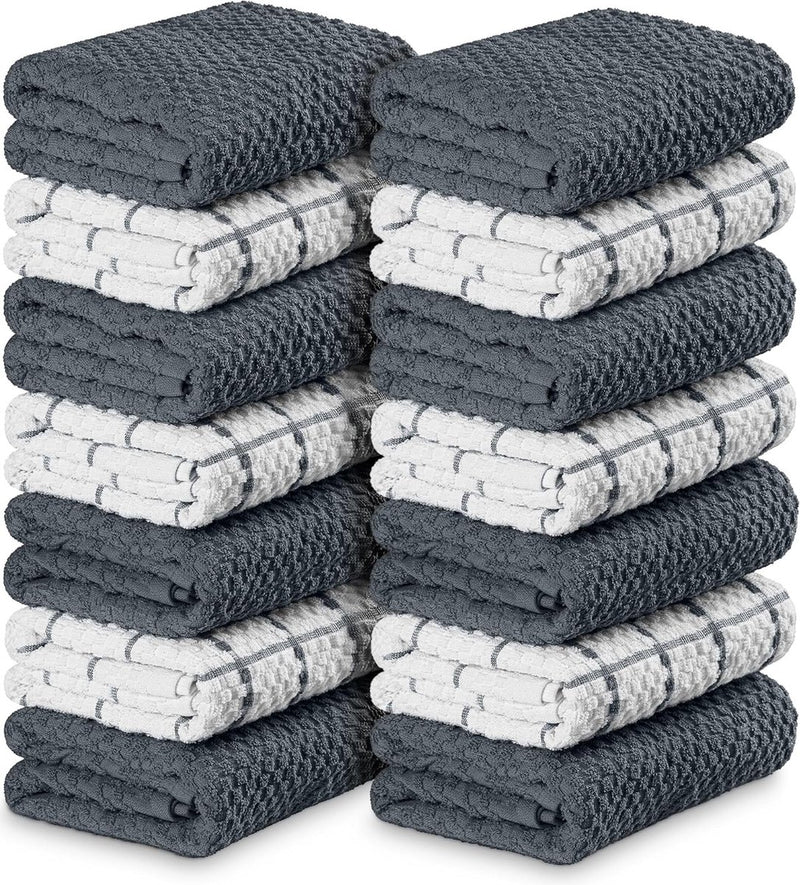 Theedoeken Keukenhanddoeken 38 x 64 cm Katoenen theedoek - Machinewasbaar, 12 stuks