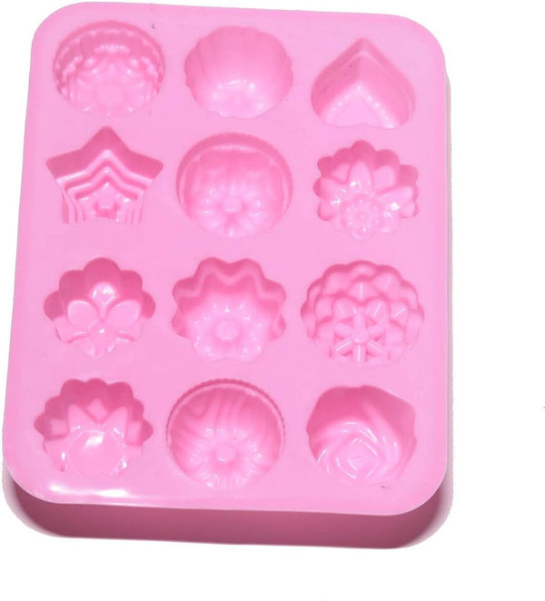 Siliconen muffinvorm taart dessert siliconen vorm handgemaakte zeepvormen DIY zeepvorm siliconen zeep vorm bakvorm bakvorm voor zeep, brood, chocolade, gelei, snoep 2-pakket willekeurige kleur