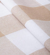 Set van 12 stoffen servetten, getest beige, milieuvriendelijk gerecycled katoen, afmetingen 43 x 43 cm, servetten voor de eettafeldecoratie, wasbaar en herbruikbaar