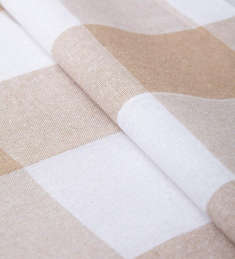 Set van 12 stoffen servetten, getest beige, milieuvriendelijk gerecycled katoen, afmetingen 43 x 43 cm, servetten voor de eettafeldecoratie, wasbaar en herbruikbaar