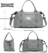 Dames reistas 40 x 20 x 25 cm Handbagagetas Weekendtas Zwemtas Waterdichte reistas Plunjezak Fitnesstas Trainingstas Dames voor Reizen Gym Grijs