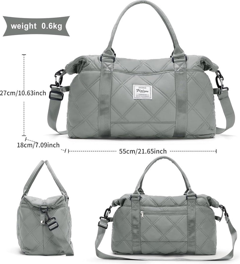 Dames reistas 40 x 20 x 25 cm Handbagagetas Weekendtas Zwemtas Waterdichte reistas Plunjezak Fitnesstas Trainingstas Dames voor Reizen Gym Grijs