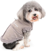 Hondenwinterjas voor kleine honden Schaarfleece Hondenjas Warme puppykleding Zacht huisdiervest met D-ring Winddicht Koud weer Kleding voor Chihuahua Yorkie Grijs S