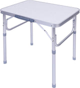 Opvouwbare kampeertafel, draagbare kleine aluminium picknicktafel, in hoogte verstelbare buitenkampeertafel, MDF, lichtgewicht, waterdicht en roestbestendig bureau