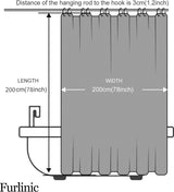 Douchegordijn, extra lang badgordijn, schimmelwerend, textiel voor bad en douche, antibacterieel, wasbaar, zwart, extra groot, 200 x 200 cm