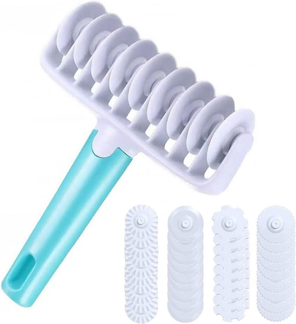 Keukenwalsen, gebakssnijder, roosterroller, kunststof roostersnijder, deegsnijder, doe-het-zelf taartsnijder, roller, decoratie, pizza-accessoires, gereedschap