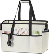 Strandtas XXL familie grote badtas strandtas met ritssluiting strandtas opvouwbare schoudertas badtas familie shopper handtas voor strand vakantie reizen