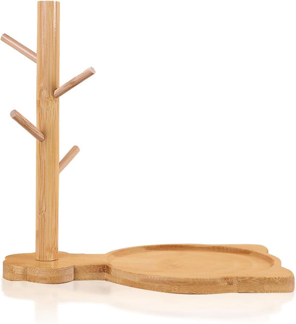 Houten sleuteldienblad voor entree, tafel, moderne decoratie van hars, gelukskat dienblad, Catchall dienblad met 3 standaard, hangende organizer, voor ringen, telefoon, armbanden (boten sleuteltray)