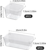 Set van 20 lade-organizers, 4 maten, apart organisatiesysteem, kunststof, antislip cosmetica-organizer, voor make-uplade, kaptafel, bureau, badkamer, keuken (helder)