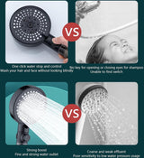 Douchekop met slang 1,5 m Hogedrukdouchekop Zwart met filter Antikalksproeiers Economy douchekop 6 modi Waterbesparende douchekop Douchekop Douche met douchefilter Gratis douche