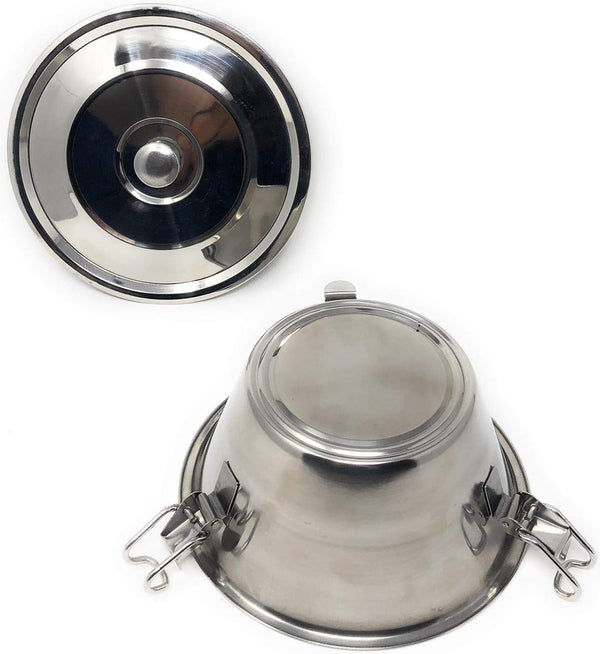 Waterbadvorm - puddingvorm met deksel - vormpjes voor pudding - RVS - Ø 16 cm