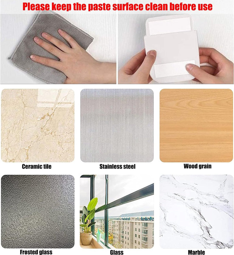 8 stuks afstandsbedieningshouders, organizer, telefoonhouder, wandorganizer, tv-airconditioning, wandhouder, Damage-vrije opbergdoos, mini-opbergdoos voor thuis en op kantoor, wit