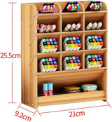 Pennenhouder opbergdoos van hout, multifunctionele bureau-organizer voor thuis, kantoor en op school., kersen