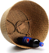 Natuurmand, zeegras, opbergmand, bloempot, geweven, wasmand met handvat, opvouwbare buikmand, speelgoed opslag