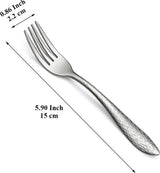 Roségouden dessertvorken, 12 stuks, 14 cm, roestvrij staal, titanium coating, roségoud, dessertvorken, vorkzilver, taartvorken, fruitvorken