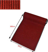 Vloerloper, 90 x 300 cm, antislip, voetmat, vuilloper met antislip achterkant, vuilmat, ingangsmat, deurmat, tapijtloper voor ruimtes, gangen, entrees, rood