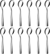 Set van 12 koffielepels, roestvrijstalen koffielepels, kleine lepels, espressolepels, dessertlepels, kleine lepel voor thuis, restaurant, hotel, keuken, 13,5 cm