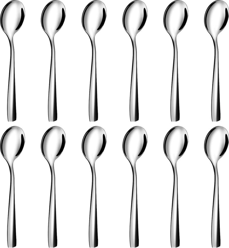 Set van 12 koffielepels, roestvrijstalen koffielepels, kleine lepels, espressolepels, dessertlepels, kleine lepel voor thuis, restaurant, hotel, keuken, 13,5 cm