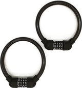 2 fietsslot, cijferslot, cijfercode-combinatieslot, mini draagbaar, kan vrij worden gecombineerd voor fiets, motorfiets, poort, hek (zwart)