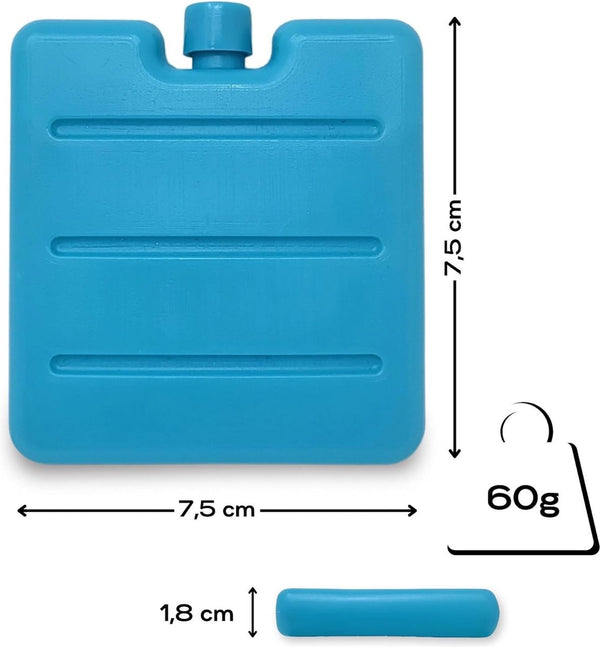 Kleine ijspakketten | Mini koelelementen voor de koeltas koelbox | Koelbatterij - ruimtebesparende koelelementen voor de lunchbox