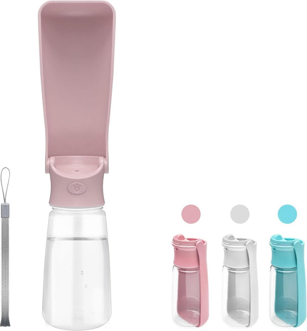 Hondendrinkfles, 550 ml, opvouwbare waterfles voor honden, draagbare drinkfles voor honden, waterbak voor huisdieren, lekvrij, waterdispenser voor honden voor wandelen, reizen en kamperen,