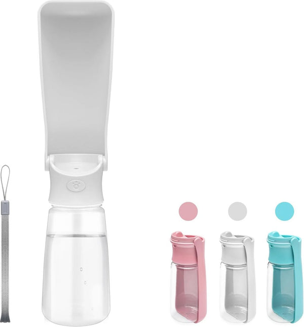 Waterfles voor honden, 550 ml, opvouwbare hondendrinkfles, draagbare drinkfles voor honden voor onderweg, waterbak voor huisdieren, lekvrij, waterdispenser voor honden, wandelen, reizen en