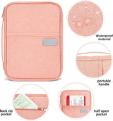 Paspoorttas Paspoorthoes Familiereisportemonnee Waterdichte reisorganisator voor opslag Creditcards ID Instapkaarten Tickets, roze, Klassiek
