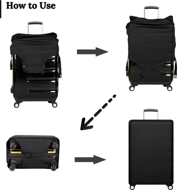 Kofferbeschermhoezen - Bagage Elastisch Spandex Kofferbeschermer Hoes Wasbare bagagehoes S/M/L/XL