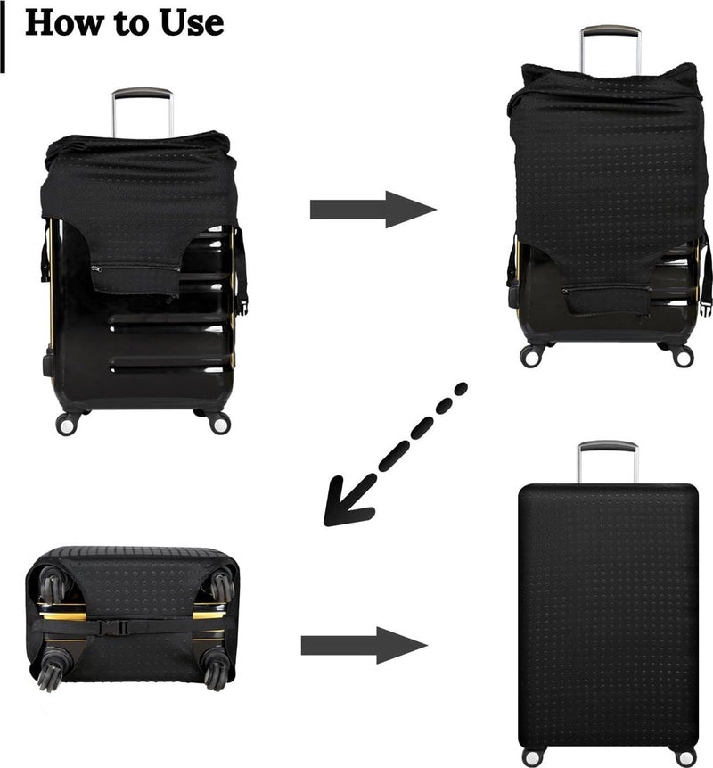 Kofferbeschermhoezen - Bagage Elastisch Spandex Kofferbeschermer Hoes Wasbare bagagehoes S/M/L/XL