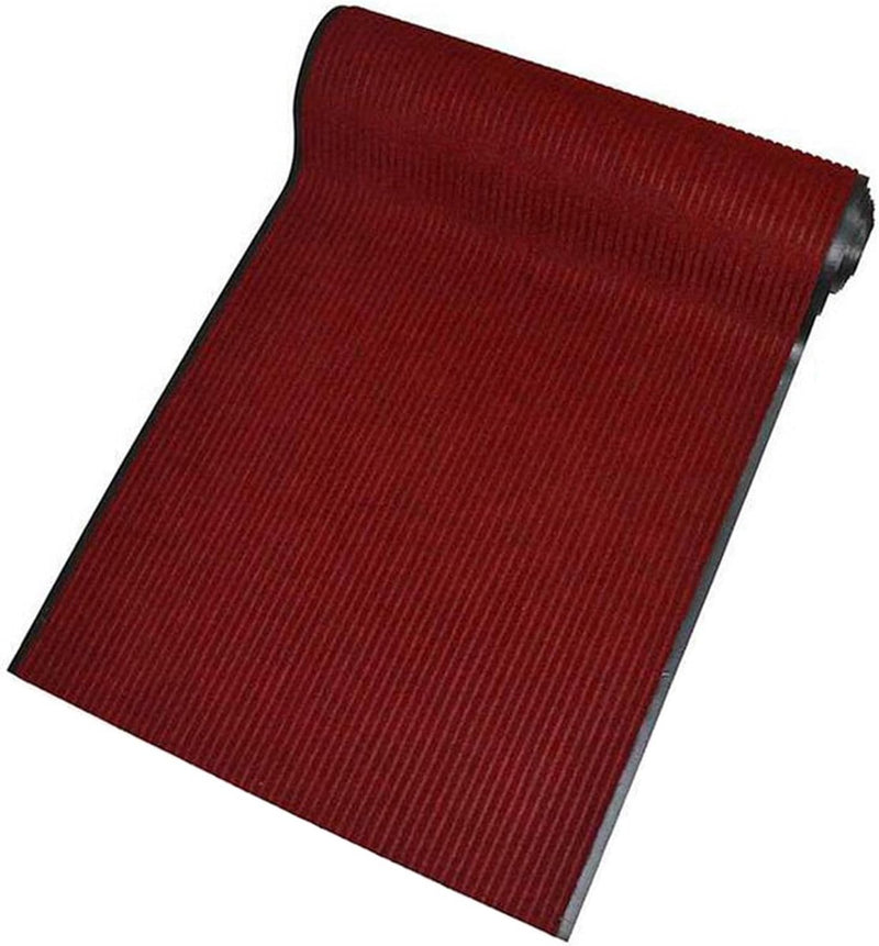 Vloerloper, 90 x 300 cm, antislip, voetmat, vuilloper met antislip achterkant, vuilmat, ingangsmat, deurmat, tapijtloper voor ruimtes, gangen, entrees, rood