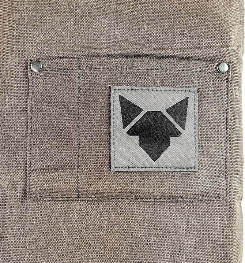 Grillschort | hoogwaardig verwerkt | met impregnering door waslaag, grijs, One-size