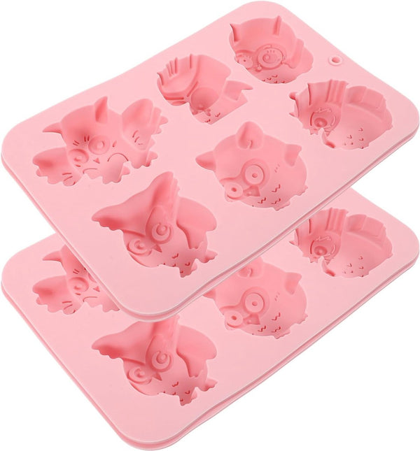 Siliconen bakvorm cakevorm uil vorm 2 stuks muffinvorm siliconen bakvorm taartvormen chocolade vorm voor DIY muffins cake bruiloft verjaardag accessoires roze
