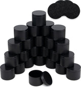 Kaarsenblikjes, 24 stuks, puur zwart, 120 ml, lege kaarsenhouders voor het zelf maken van kaarsen, kaarsenpotten voor het maken van kaarsen of het maken van kaarsen