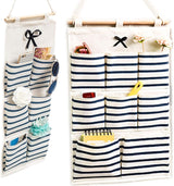 2 stuks hangende organizers voor deur, hangende opbergtas, entree garderobe, gebruiksvoorwerpentas hangend, kan in slaapkamer, woonkamer, kantoor, keuken, badkamer worden gebruikt (blauw)