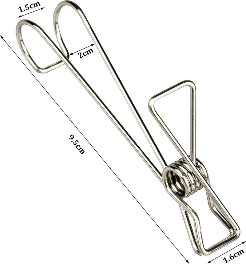 0 stuks, multifunctionele metalen klemmen, stormklemmen, was, sokkenklemmen voor foto's, handdoekklemmen, wasknijpers, roestvrij staal
