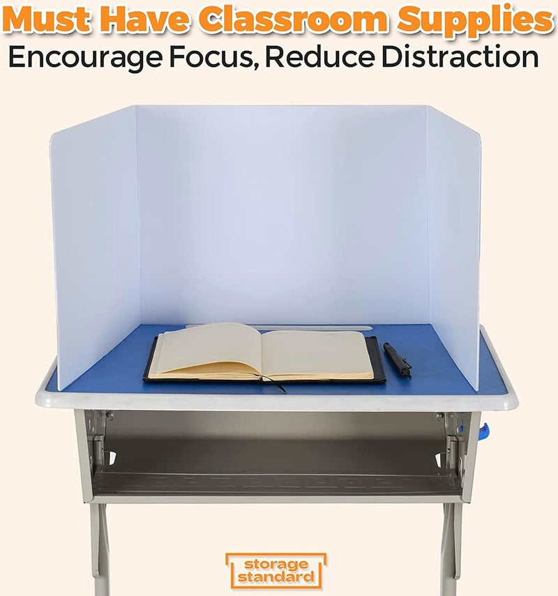 4 stuks scheidingswanden voor bureau, opvouwbare bureauscheidingswand, inkijkbescherming, bureaupaneel, opvouwbare multifunctionele scheidingswand, U-vormige splitsing, sterk en voor school,