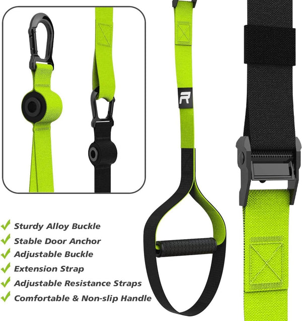 Sling Trainer Sling Trainer Set met deuranker instelbaar fitness thuis suspensie - geschikt voor onderweg en voor training binnen en buiten