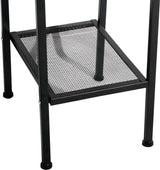 4-laags metalen planken opbergplank boekenkast staande plank 4-laags zwart 35,5 x 30 x 147 cm