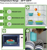 4 stuks opvouwbare siliconen vershouddozen met deksel, luchtdicht, draagbare bento box, plat, stapelbaar om ruimte te besparen, lunchbox, vouwkom voor koelkast, magnetron, vaatwasser