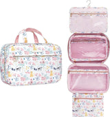 Hangende toilettassen voor dames, Dizdvizd Reistoilettas Grote waterdichte make-uptas Roze-Cat