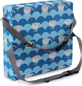 Zitverhoging voor baby's, draagbaar zitkussen, design voor kinderen, blauw/wit