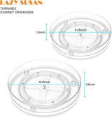 2 stuks draaitafelkoelkast, verpakking van 2 (23,5 cm + 27 cm) draaitafelorganizer, voor de voorraadkast, draaibare kruidenhouder voor voorraadpotten en kruiden