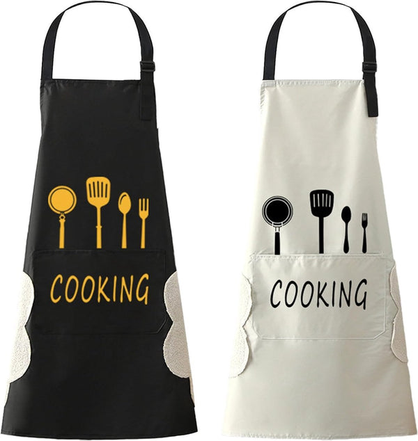 Keukenschort voor vrouwen, 2 stuks, bloemenschorten met grote zakken, vintage schort voor chef-bakkers, perfect voor koken, bakken, tuinar