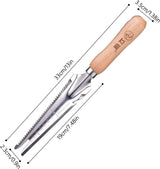 Hand onkruidsteker, 2 stuks onkruidsteker, voor in de tuin, klein roestvrij staal, met 5 in 1 mini-schep, tuin voor gras, graven en jaden