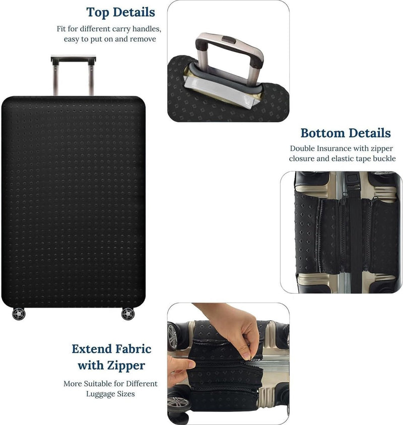 Kofferbeschermhoezen - Bagage Elastisch Spandex Kofferbeschermer Hoes Wasbare bagagehoes S/M/L/XL