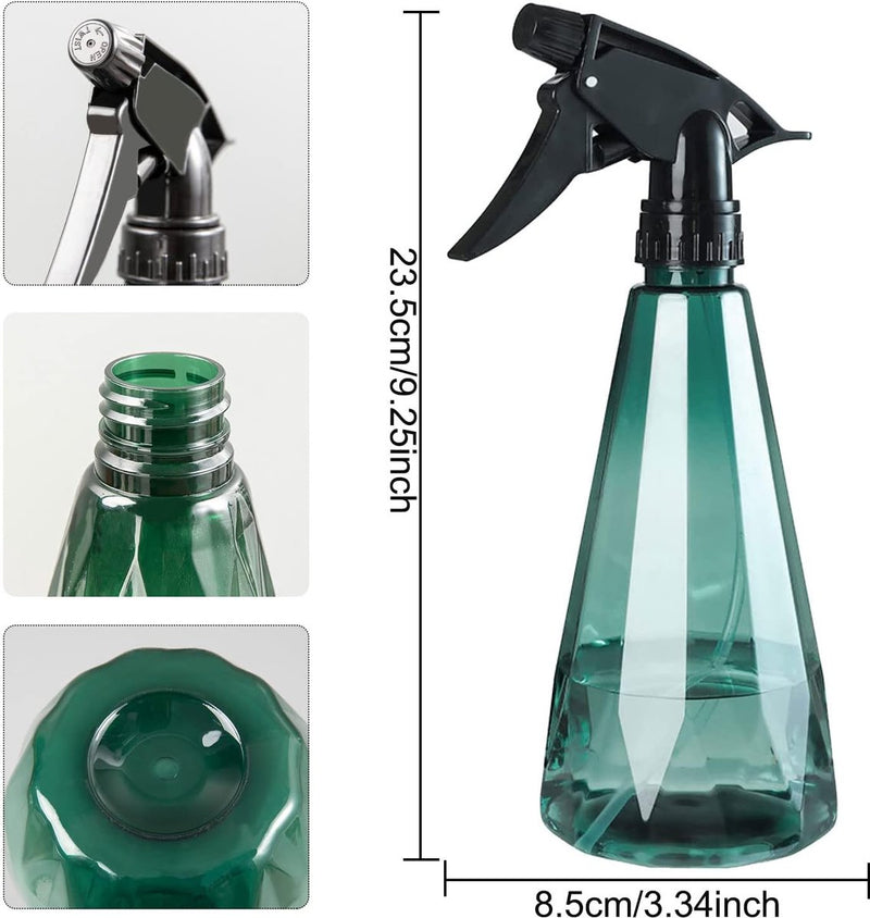 2 stuks 500 ml spuitfles, sproeier, waterspuitfles, planten, kunststof verstuiver, tuinspuit, handsproeier, kunststof verstuiver, spuitflessen, gieter voor etherische oliën