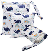 3 stuks wetbags, wetbag, kleuterschool, natte tas, luiertas voor onderweg, herbruikbaar, waterdicht, met ritssluiting, voor zwemmen, kamperen, reizen, fitness, strand