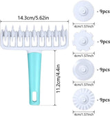 Keukenwalsen, gebakssnijder, roosterroller, kunststof roostersnijder, deegsnijder, doe-het-zelf taartsnijder, roller, decoratie, pizza-accessoires, gereedschap