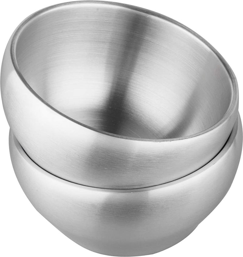 28oz Heavy Duty dubbel geborsteld SUS304 roestvrijstalen kommenset BPA-vrij, set van 2 (5,9 inch)